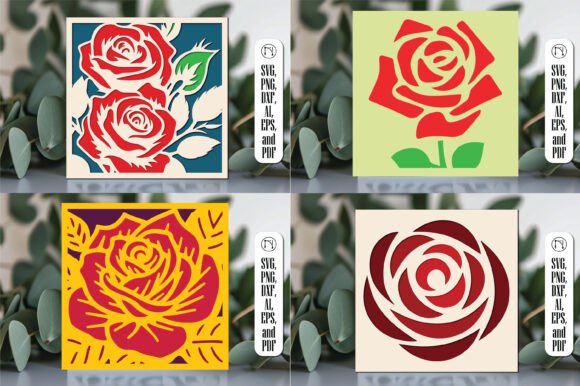 3D Rose SVG for Laser Cutting & Wall Decor