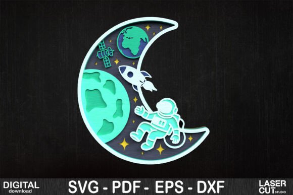 Astronaut on the Moon Layered SVG: A Designer’s Review