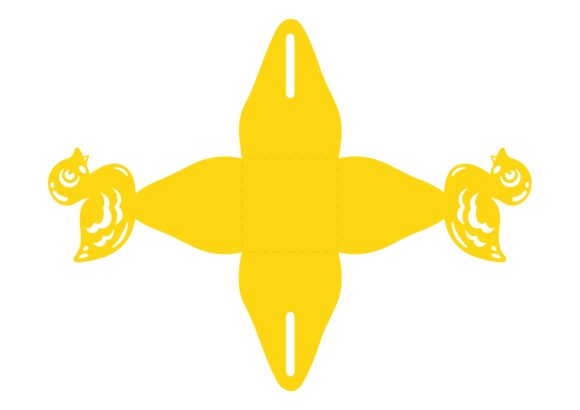 Baby Craft Yellow Duck: 3D SVG Shapes for Brands