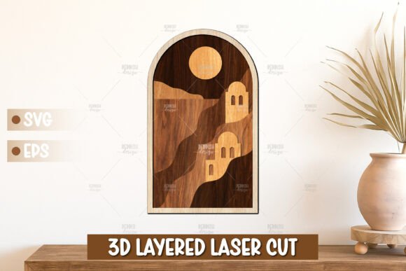 Cliffside Village: Laser Cutting Wall Decor