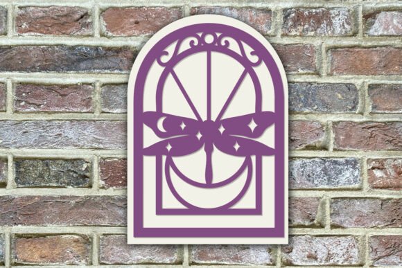 Dragonfly Moon SVG for Wall Decor & Laser Cutting