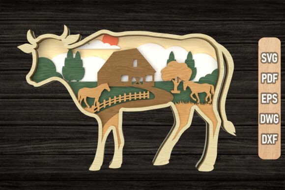 Farm Scene Cow Layered SVG: A Designer’s Review