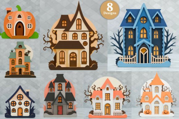 Halloween 3D SVG House for Crafters