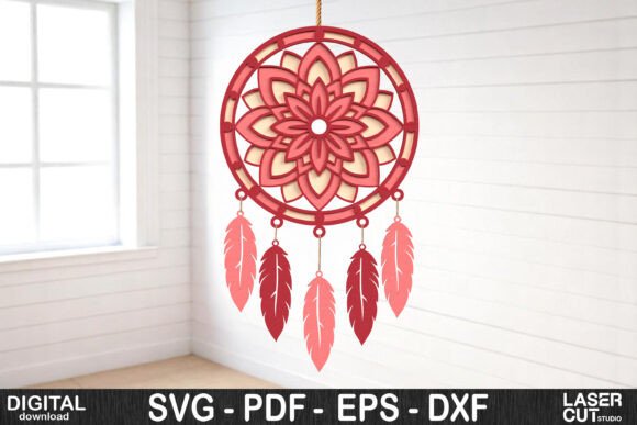 Laser Cutting Wall Decor: Mandala Dreamcatcher SVG