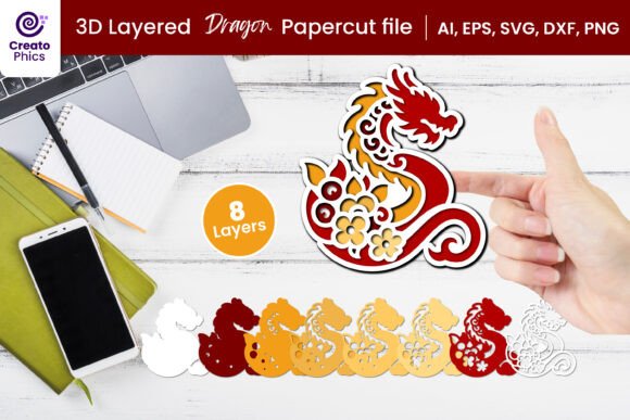 Reviewing 3D SVG Dragon Shapes for Crafters