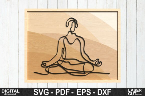 Reviewing Meditation Line Art Layered SVG for Stitching