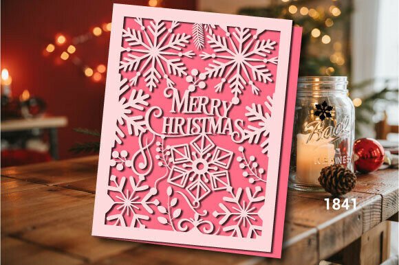 Reviewing Multi Layer Christmas Gift Card SVG 1841 for Embroidery