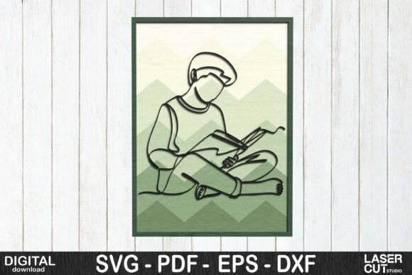 Reviewing Reading Line Art Layered SVG for Stitching